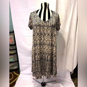 Rachel Zoe midi dress in Ikat pattern